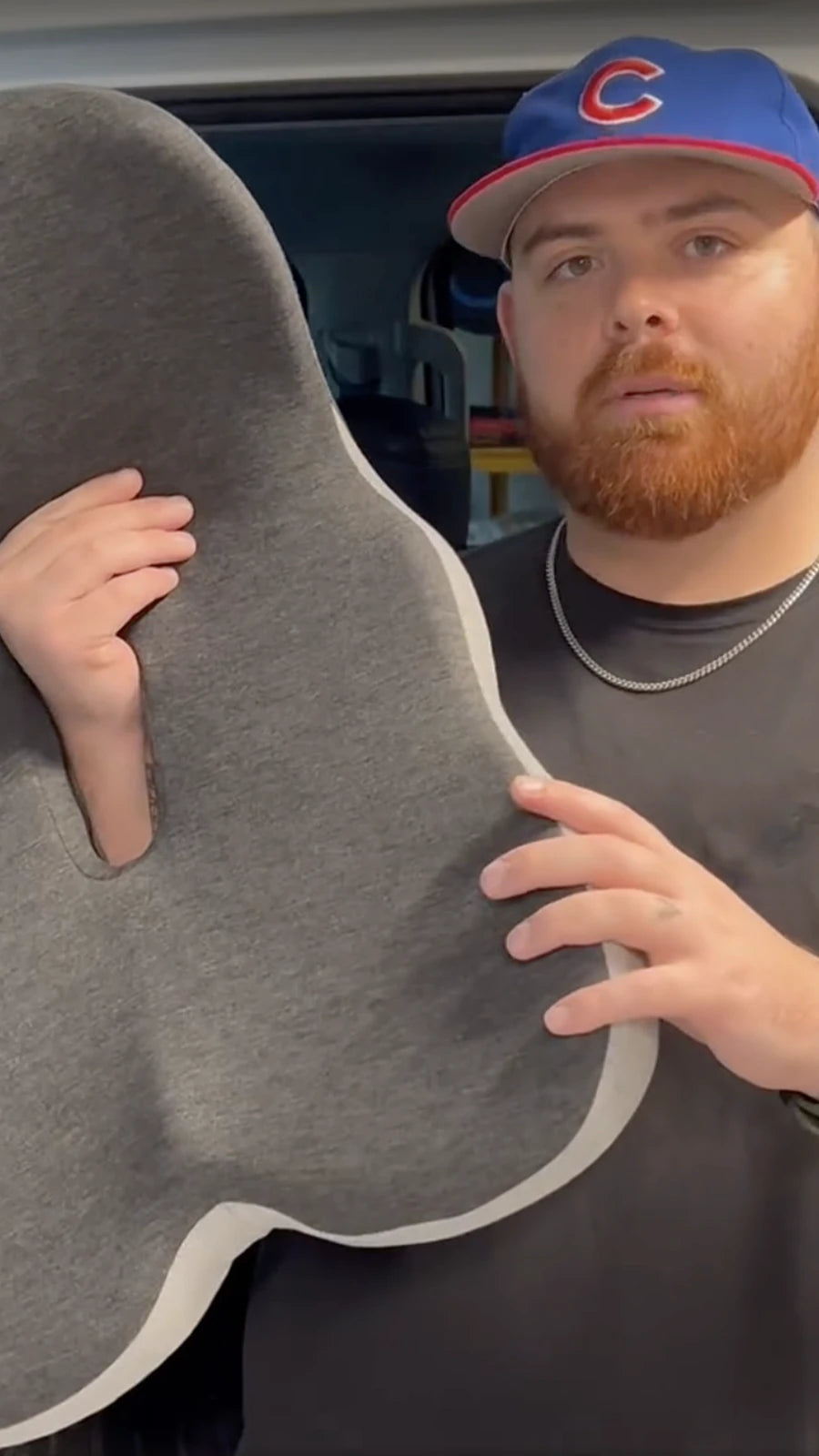 Cushion beside a car seat